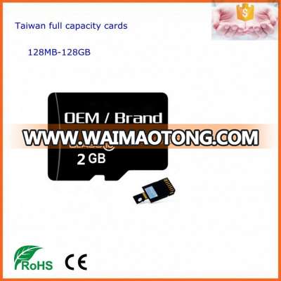 taiwan high quality micro size sd card 2gb 4gb original 8gb 16gb 32gb class 10 memory cards 64gb 128gb 100% full capacity